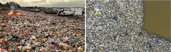 과학저널 『네이처(Nature)』의 한 보고서는 매년 1천400만 톤의 플라스틱 쓰레기가 바다로 유입되어 야생동물 서식지와 그 안에 사는 동물들에게 해를 끼치고 있다. 플라스틱 쓰레기는 2040년까지 연간 2천900만 톤으로 증가하고 미세플라스틱을 포함하면 2040년까지 해양의 누적 플라스틱 양이 무려 6억 톤에 이를 수 있다고 경고했다. [사진출처 = Earth.Org] 