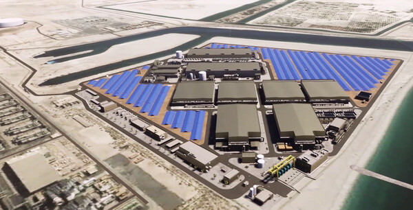  ٱ  ƺ(Abengoa) UAE(ƶ̸Ʈ) ƺδٺ(Abu Dhabi)  ġ Ÿ ȭ ü(Taweelah desalination plant) 2ܰ迡    ߴ. [ó(Photo source) = ACWA Ŀ(ACWA Power)]