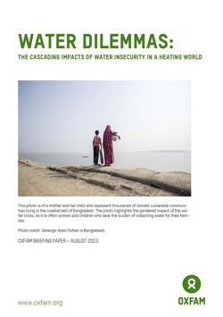 옥스팜(Oxfam) 세계 물주간(World Water Week, 8월 20∼24일)을 맞아 8월 23일 발간한 새로운 보고서 『물 딜레마(Water Dilemmas)』 표지.  [사진출처(Photo source) = 옥스팜(Oxfam)]
