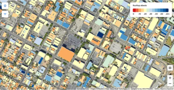 쿨 루프는 AI 및 항공 이미지를 사용해 도시 태양 반사율 측정한다 [사진출처(Photo source) = Google]