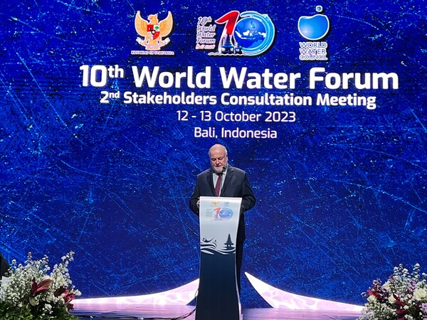 ‘제10차 세계 물포럼(11th World Water Forum)’은 오는 5월 18일부터 24일까지 인도네시아 발리에서 열린다. 사진은  2023년 10월 12∼13일 양일간 인도네시아 발리에서 열린 제‘10차 세계물포럼(World Water Forum)’ 제2차 당사자 준비총회(Stakeholders Consultation Meeting, SCM) 모습. [사진출처(Photo source) = 세계물협의회(WWC)]