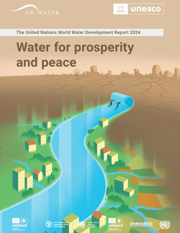 유엔워터(UN-Water)를 대신하여 유네스코(UNESCO)에 의해 3월 22일 발행된 『2024년 유엔 세계 물 개발 보고서』표지.  [사진출처(Photo source) = 유네스코(UNESCO)]
