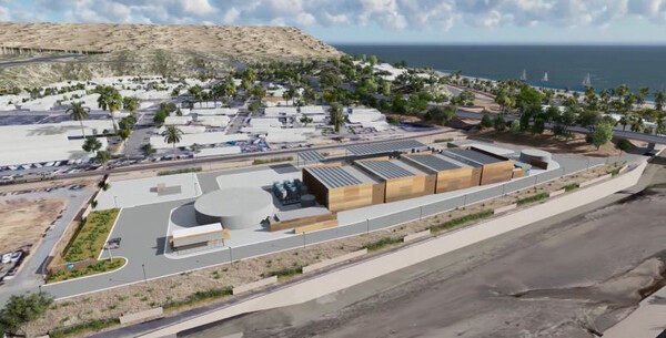 �ǽÿ���(ACCIONA)�� �̱� Ķ�����Ͼ��� ������ī��Ƽ(Orange County)�� ��ġ�� ����� ���� ���ȭ �ü�(Doheny Ocean Desalination Plant, ����)�� ����, �Ǽ�, � �� ���������� ����� �����̴�. [������ó(Photo source) = ��콺 �ڽ�Ʈ ���� ��Ʈ��Ʈ(South Coast Water District)]